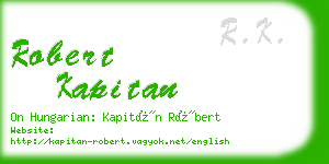 robert kapitan business card